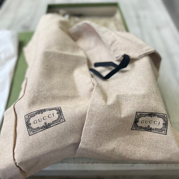 NEW GUCCI GG DENIM TRAINER SHOE BLUE TEA SIZE G15+ (16M) RETAIL $1,500 IN BOX - Picture 7 of 9